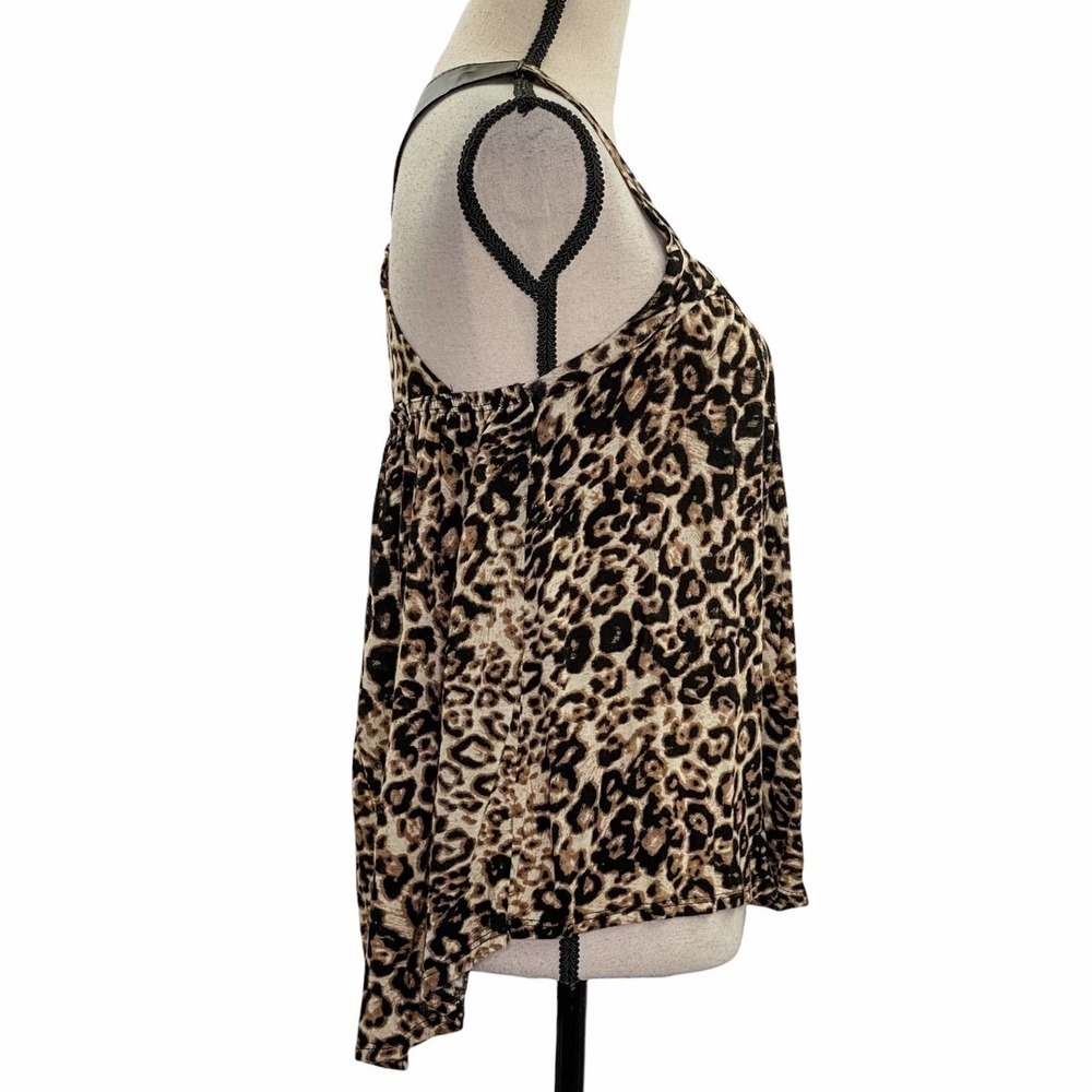 SPOILED Strappy High Low Leopard Print Tank Top - Picture 5 of 11